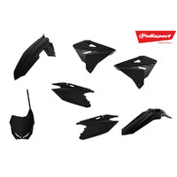 Polisport Black MX Restyle Plastic Kit for Suzuki RM250 2001-2012