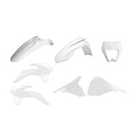 Polisport White Enduro Restyle Plastic Kit for KTM 500 EXC-F Six Days 2014-2016