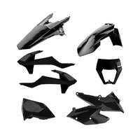 Polisport Black Enduro Plastic Kit for KTM 300 EXC Six Days 2017-2018