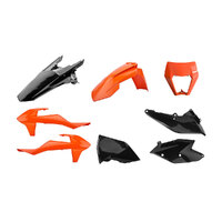 Polisport Orange/Black Enduro Plastic Kit for KTM 250 EXC 2017-2019
