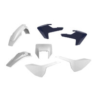 Polisport OEM BlackWhite Enduro Plastic Kit for Husqvarna FE501 2017-2019