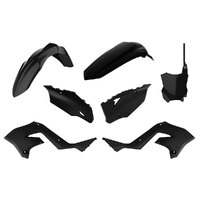 Polisport Black MX Restyle Plastic Kit for Kawasaki KX125 2003-2008