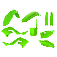 Polisport Lime Green MX Restyle Plastic Kit for Kawasaki KX250 2003-2008