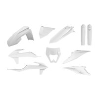 Polisport White Enduro Plastic Kit for KTM 450 EXC-F Six Days 2020-2022