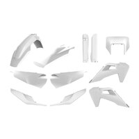 Polisport White (2020) Enduro Plastic Kit for Husqvarna TE300i 2020-2022