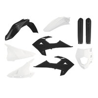 Polisport Black/White Enduro Plastic Kit for Gas Gas EC300 2T 2018-2020