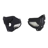 Polisport Black/Silver Clutch/Alternator Cover for Honda CB650F ABS 2014-2020