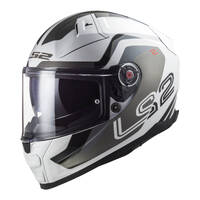 LS2 FF811 Vector II Metric Helmet White/Titanium/Silver
