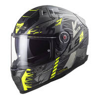 LS2 FF811 Vector II Techbot Helmet Matt Titanium/Hi-Vis/Yellow