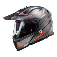 LS2 MX436 Pioneer Evo Knight Helmet Titanium/Fluro Orange