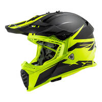 LS2 MX437 Fast Evo Roar Helmet Black/Hi-Vis Yellow