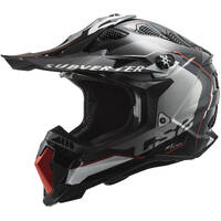 LS2 MX700 Subverter Evo Arched Helmet Black/Titanium/Silver