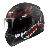 LS2 Helmet FF353 Rapid II Kaiju Helmets Matte Black/Red/White
