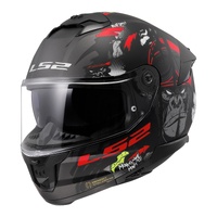 LS2 Helmet FF808 Stream II Angry Monkey Helmet Matte Black/Red