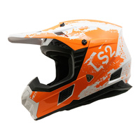 LS2 Helmet MX706J COZ Hyde Junior Helmet Orange/White