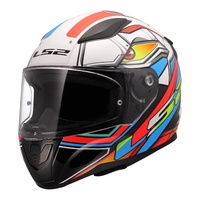 LS2 Helmet FF353 Rapid II Xdron White/Hi-Vis Orange/Blue