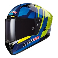 LS2 Helmet FF805C Thunder Carbon Gas Blue/Hi-Viz Yellow