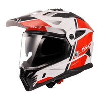 LS2 Helmet MX702 Pioneer II Hill White/Red