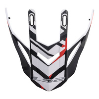 LS2 MX436 Pioneer Peak Xtreme Matte Black/White/Red