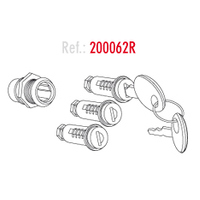 SHAD Lock Cylinders (3) & Keys (2) for Top/Side SH23-43 (Red Keys) LSA-200062R