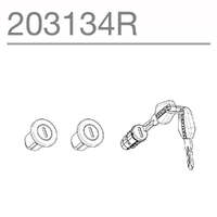 SHAD Lock Cylinder(3) And Keys(2) for Top/Side Cases (Black Keys) LSA-203134R