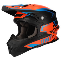 M2R Helmet EXO Unit Protech PC-8F Matt HVS Orange Blue