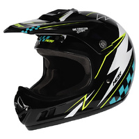M2R Helmet MX2 Youth Lightning PC-3 HVS White Blue