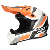 M2R Helmet X2.1 Pulse PC-8F Orange White Silver