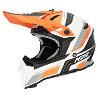M2R Helmet X2.1 Youth Pulse PC-8F Orange White Silver