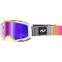 Fly Racing Goggles Zone Elite Pink/Yellow/Purple Iridescent Red Mirror 