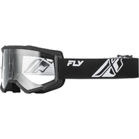 Fly Racing Goggles Focus Black/White Clear Kids 