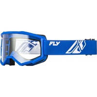 Fly Racing Goggles Focus Blue/Black Clear Kids 