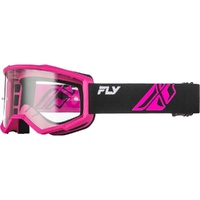Fly Racing Goggles Focus Black/Pink Clear Kids 