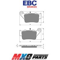 EBC Rear Brake Pads KTM 690 ENDURO R 2015-2018 FA208R