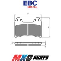 EBC Front Brake Pads Aprilia SMV1200 DORSODURO ABS 2013-2015 FA244HH