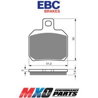 EBC Rear Brake Pads Bimota DB8 1198/SP 2010-2016 FA266