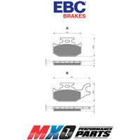 EBC Left Side Brake Pads Can-Am Outlander 800R EFI 2011-2012 FA307TT
