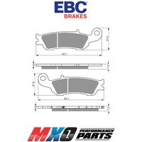 EBC Front Brake Pads Yamaha WR450F 2016-2018 FA450R
