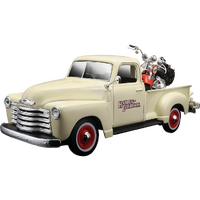 Maisto Model 1.24 Chev 1950 With Harley FLSTS Heritage