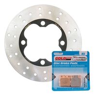 MTX Front Brake Disc and Pad Kit for Honda TRX420TM 2WD RANCHER 2008-2013