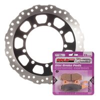 MTX Front Brake Disc and Pad Kit for Kawasaki KLR650 2008-2023 (Wave)