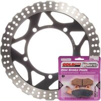 MTX Front Brake Disc and Pad Kit for Kawasaki NINJA EX300 2013-2017 (Wave)