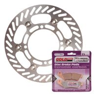 Brake Disc and Pad Kit Front for Suzuki RMZ250 2004-2006 Solid