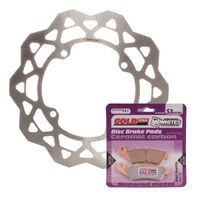 MTX Front Brake Disc and Pad Kit for Suzuki RMX450Z 2010-2017 (Wave)