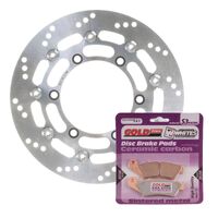 Brake Disc and Pad Kit Front for Suzuki DR650SE 1996-2020 Solid