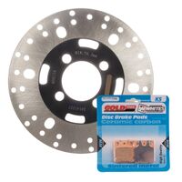 MTX Front Brake Disc and Pad Kit for Yamaha YFM350FX WOLVERINE 4WD 1995-2005