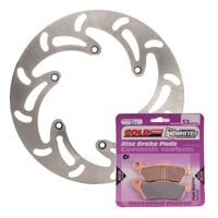 Brake Disc and Pad Kit Front KTM 250 SXF 2005-2006 Solid