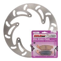 Brake Disc and Pad Kit Front KTM 300 EXC 1998-2003 Solid