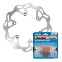 MTX Rear Brake Disc and Pad Kit for Yamaha YZ250F 2003-2019 (Wave)