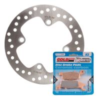 MTX Rear Left Brake Disc/Pad Kit for Yamaha YFM700FAP GRIZZLY AUTO 4X4 2007-2011